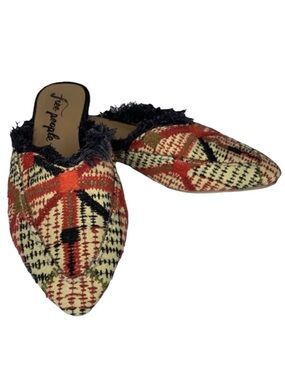 FREE PEOPLE Newport Fabric Mule Slides Size 8